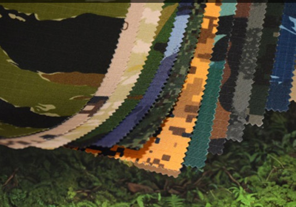 尼龙+棉防红外阻燃三防迷彩面料